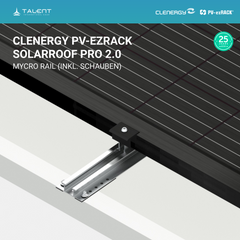 Clenergy PV-ezRack SolarRoof Pro 2.0 Trapezdach Unterkonstruktion Set für 2/4/6 Module (Portrait/Hochformat)