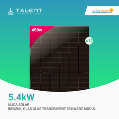 Ulica Solar 450W UL-450M-108DGN “Black Jade Flow” Bifazial Glas-Glas transparent Schwarz Modul