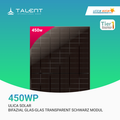 Ulica Solar 450W UL-450M-108DGN “Black Jade Flow” Bifazial Glas-Glas transparent Schwarz Modul