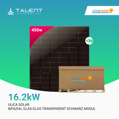 Ulica Solar 450W UL-450M-108DGN “Black Jade Flow” Bifazial Glas-Glas transparent Schwarz Modul