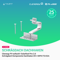 Clenergy PV-ezRack® SolarRoof Pro 2.0 Unterkonstruktion Schrägdach Komponenten - Dachhaken 34-56mm ER-I-SRPII/TO/02A