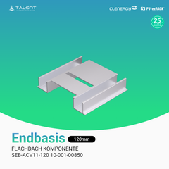 Clenergy PV-ezRack Unterkonstruktion Komponenten - Endbasis 120mm