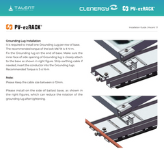 Clenergy PVezRack® Ascent 1.1 Unterkonstruktion Flachdach Komponenten - Erdungsverbinder EZ/GL/U/12