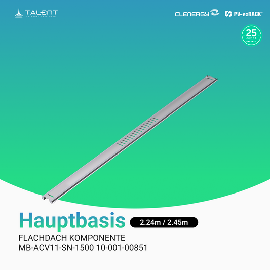 Clenergy PV-ezRack Unterkonstruktion Flachdach Komponenten - Hauptbasis