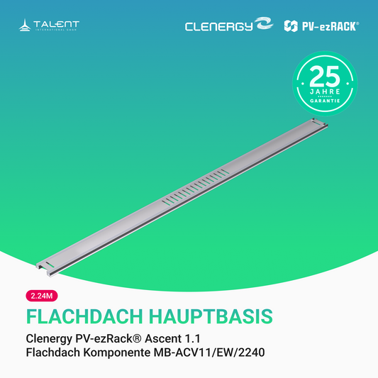 Clenergy PVezRack® Ascent 1.1 Unterkonstruktion Flachdach Komponenten - Hauptbasis, Ost-West, MB-ACV11/EW/2240