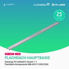 Clenergy PVezRack® Ascent 1.1 Unterkonstruktion Flachdach Komponenten - Hauptbasis, Ost-West, MB-ACV11/EW/2240