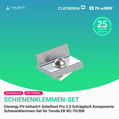 Clenergy PV-ezRack® SolarRoof Pro 2.0 Unterkonstruktion Schrägdach Komponente - Schienenklemmen-Set für Toroda ER-RC-TO/BW
