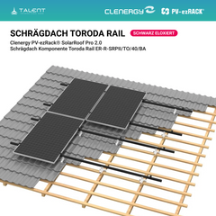 Clenergy PV-ezRack® SolarRoof Pro 2.0 Unterkonstruktion Schrägdach Komponente - Toroda Rail ER-R-SRPII/TO/40/BA Dachschiene 40*2380mm