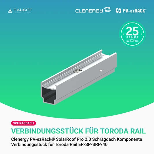 Clenergy PV-ezRack® SolarRoof Pro 2.0 Unterkonstruktion Schrägdach Komponenten - Verbindungsstück für Toroda Rail ER-SP-SRP/40