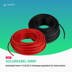 Solarkabel 6mm² H1Z2Z2-K Verlängerungskabel für Solarmodule