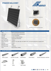 4 in 1 Balkonkraftwerk Montage System für 1 PV Module  | Halterung Befestigung für Balkon Wand Garage Dach