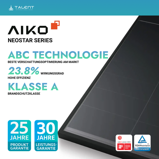 AIKO Solar 475W Dual Glass Full Black Modul AIKO-A475-MCE54Db Neostar 3S+ (Staffelpreis)
