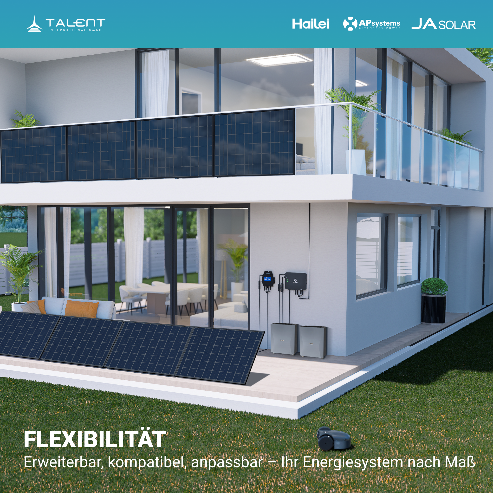 APsystems EZHI Balkonkraftwerk 2025: Insel- & Hybrid-System + 5 kWh Speicher + 1760 W bifaziales Modul + AC2000W