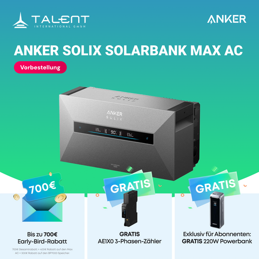 Anker SOLIX Solarbank Max AC inkl. Smart Meter mit Speicheroption – Vorbestellung