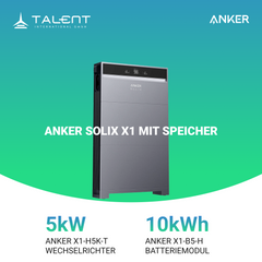 Anker SOLIX X1-H5K-T 5 kW Wechselrichter mit Speicheroption -  Ihr Schritt in Richtung Energieunabhängigkeit