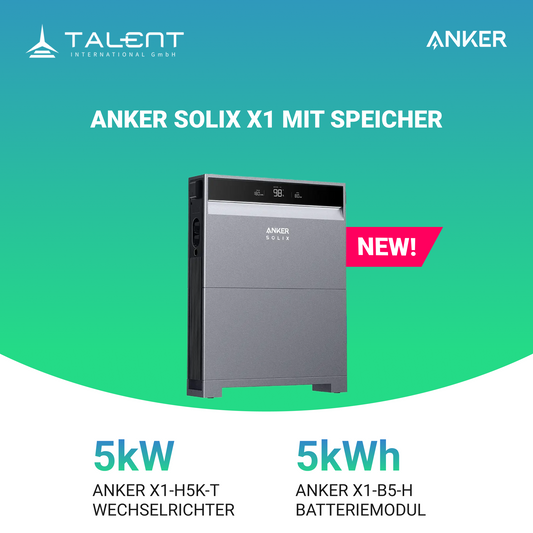 Anker SOLIX X1-H5K-T 5 kW Wechselrichter mit Speicheroption -  Ihr Schritt in Richtung Energieunabhängigkeit