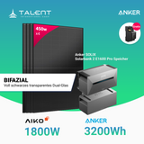 Bifaziales Balkonkraftwerk mit Anker Solarbank 2 E1600 Pro und 1760W/1800W Module