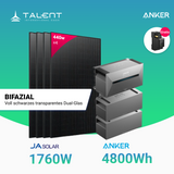 Bifaziales Balkonkraftwerk mit Anker Solarbank 2 E1600 Pro und 1760W/1800W Module