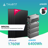 Bifaziales Balkonkraftwerk mit Anker Solarbank 2 E1600 Pro und 1760W/1800W Module