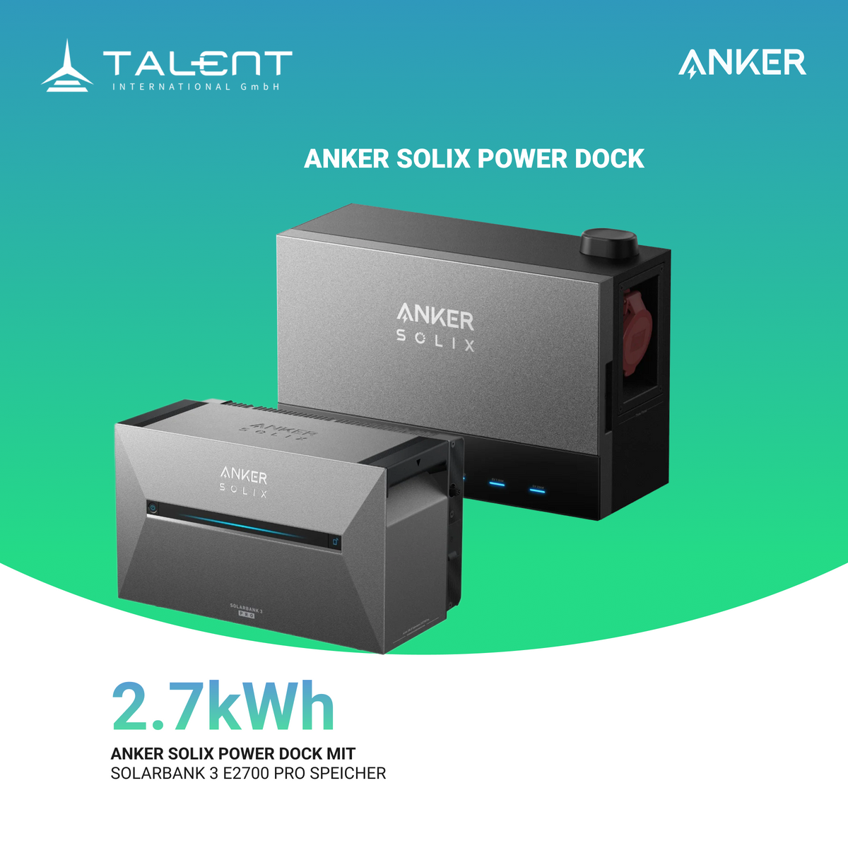 Anker SOLIX Power Dock Multisystem mit 1x Solarbank 3 Pro ( Optional mit BP2700 Erweiterungsakku & Smart Meter )