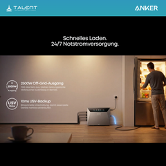 2000W Balkonkraftwerk mit Speicher - 4x 500W Full Black bifazial & Anker Solix Solarbank 4 Pro