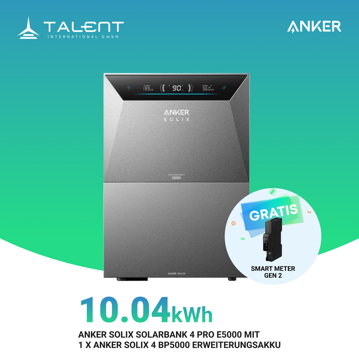 Anker SOLIX Solarbank 4 E5000 Pro Speicher & BP5000 Erweiterungsakku