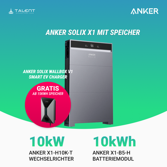 Anker SOLIX X1-H10K-T 10kW Wechselrichter mit Speicheroption -  Ihr Schritt in Richtung Energieunabhängigkeit
