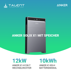 Anker SOLIX X1-H12K-T 12kW Wechselrichter mit Speicheroption -  Ihr Schritt in Richtung Energieunabhängigkeit