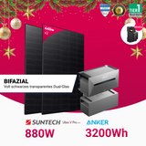 Bifaziales Balkonkraftwerk mit Anker Solarbank 2 E1600 Pro und 880W Module