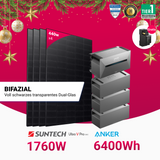 Bifaziales Balkonkraftwerk mit Anker Solarbank 2 E1600 Pro und 1760W Module