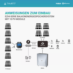 APsystems EZHI + EZ1D Set: Insel- & Hybrid-System + 5kWh Speicher + 4400W / 4500W Bifacial Glas Full Black PV Module + AC Leistung 2800W