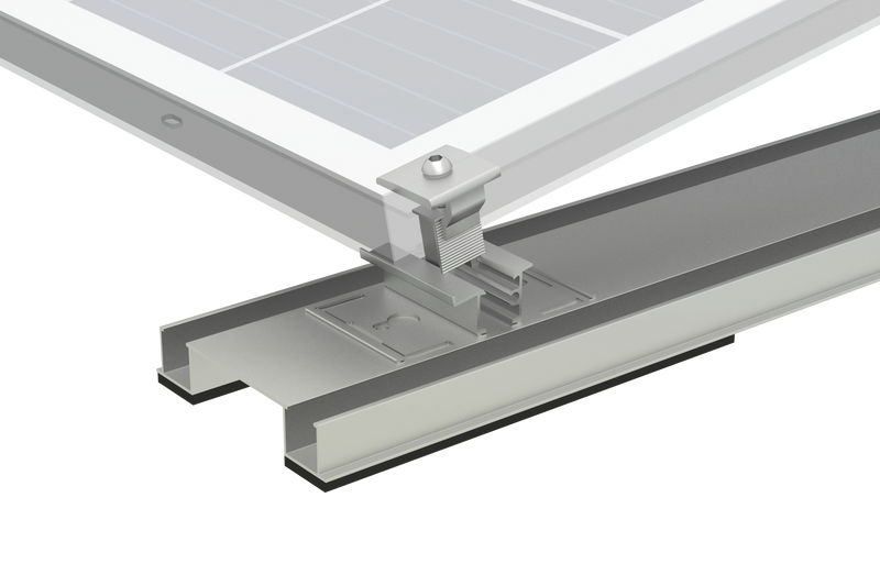 Clenergy PV-ezRack SolarRoof Pro 2.0 Unterkonstruktion Flachdach  für 24x Module