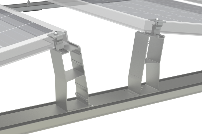 Clenergy PV-ezRack SolarRoof Pro 2.0 Unterkonstruktion Flachdach  für 12x Module