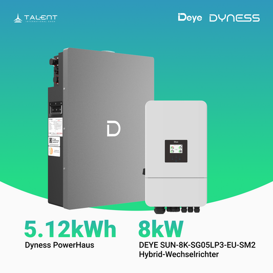 Deye Hybrid-wechselrichter SUN-8K-SG05LP3-EU-SM2 8kW + Dyness Powerhaus 5,12kWh Speicher