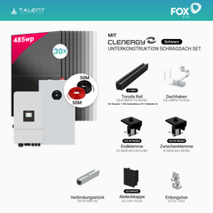 PV Komplettset 14.55 kWp - 30 × 485W Aiko Full Black & Deye 15KW Wechselrichter SUN-15K-SG05LP3-EU-SM2 mit Deye SE-F16-C 16kWh Batteriespeicher