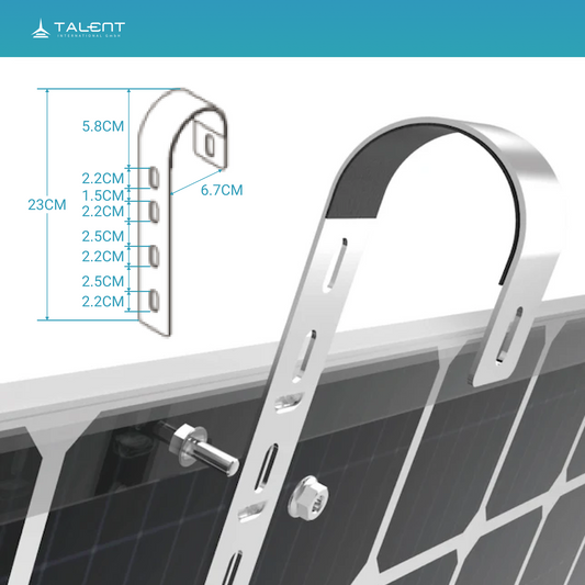 Talent King Balkonkraftwerk Halterung mit Balkonhaken | Aufständerung für Solarmodule