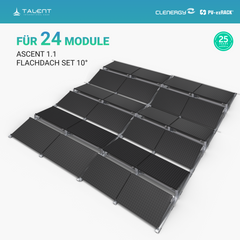 Clenergy PV-ezRack SolarRoof Pro 2.0 Unterkonstruktion Flachdach Set für 24 Module