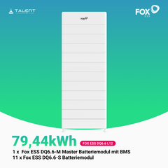 Fox ESS DQ6.6 Hochvolt-Speicher mit Master-BMS & Slave-Modulen L3 - L14 ( 19,86kWh bis 92,68kWh)