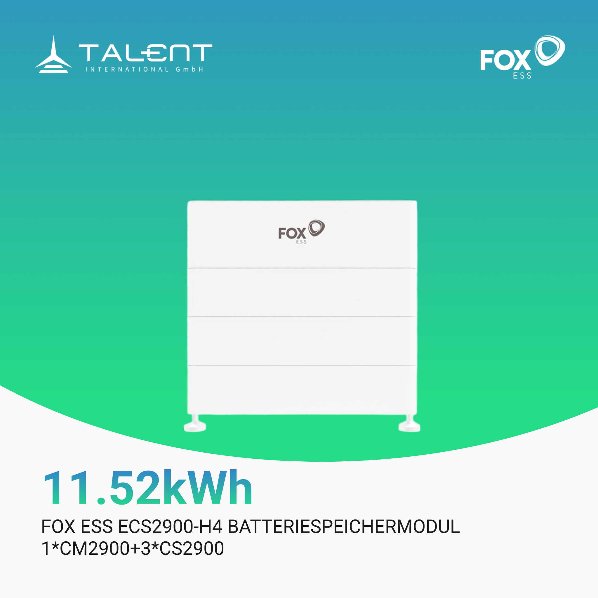 Fox ESS ECS2900-H2 bis H7 I von 5,76 kWh bis 20,16 kWh Batteriespeichersystem