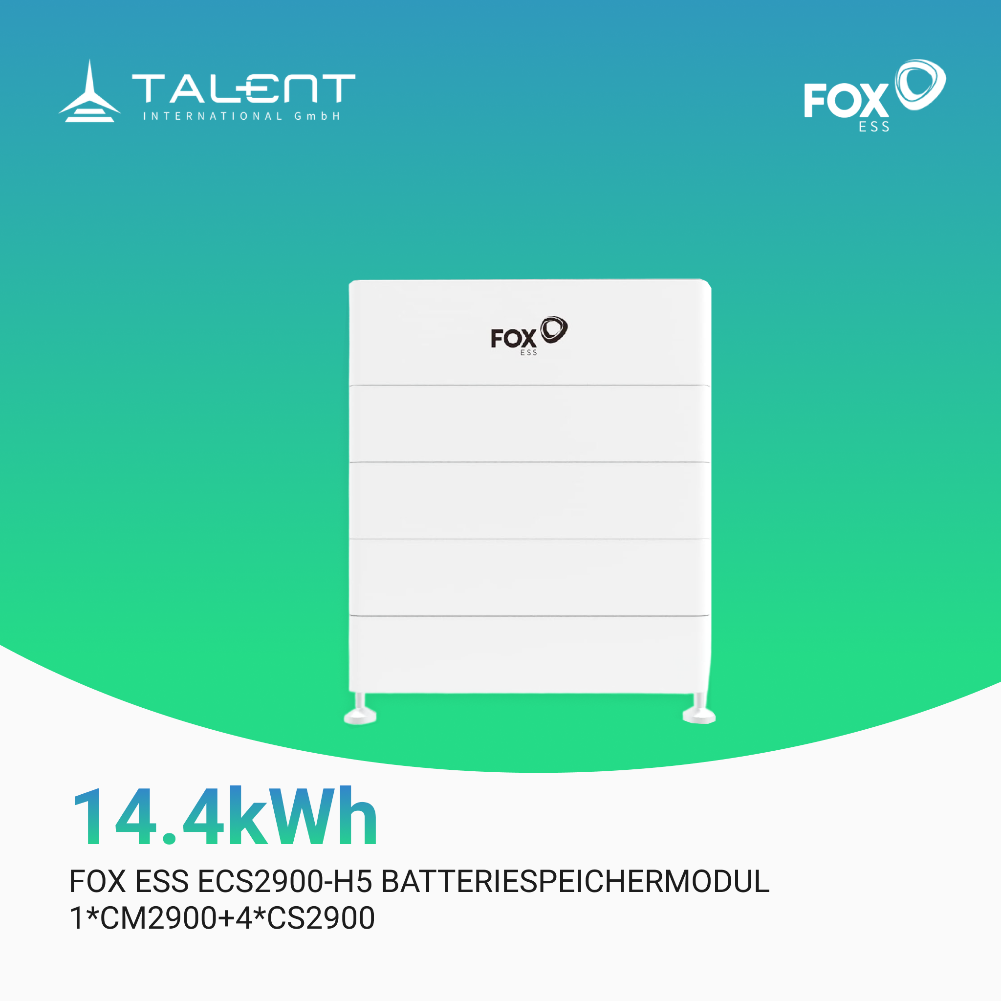 Fox ESS ECS2900-H2 bis H7 I von 5,76 kWh bis 20,16 kWh Batteriespeichersystem