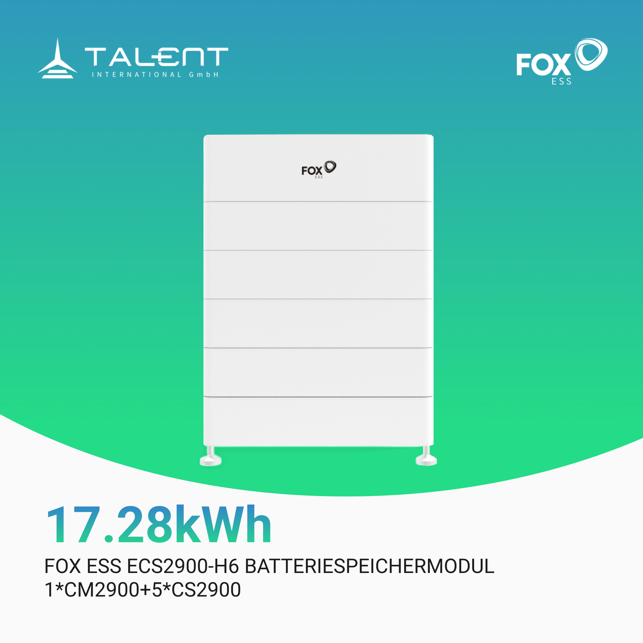 Fox ESS ECS2900-H2 bis H7 I von 5,76 kWh bis 20,16 kWh Batteriespeichersystem