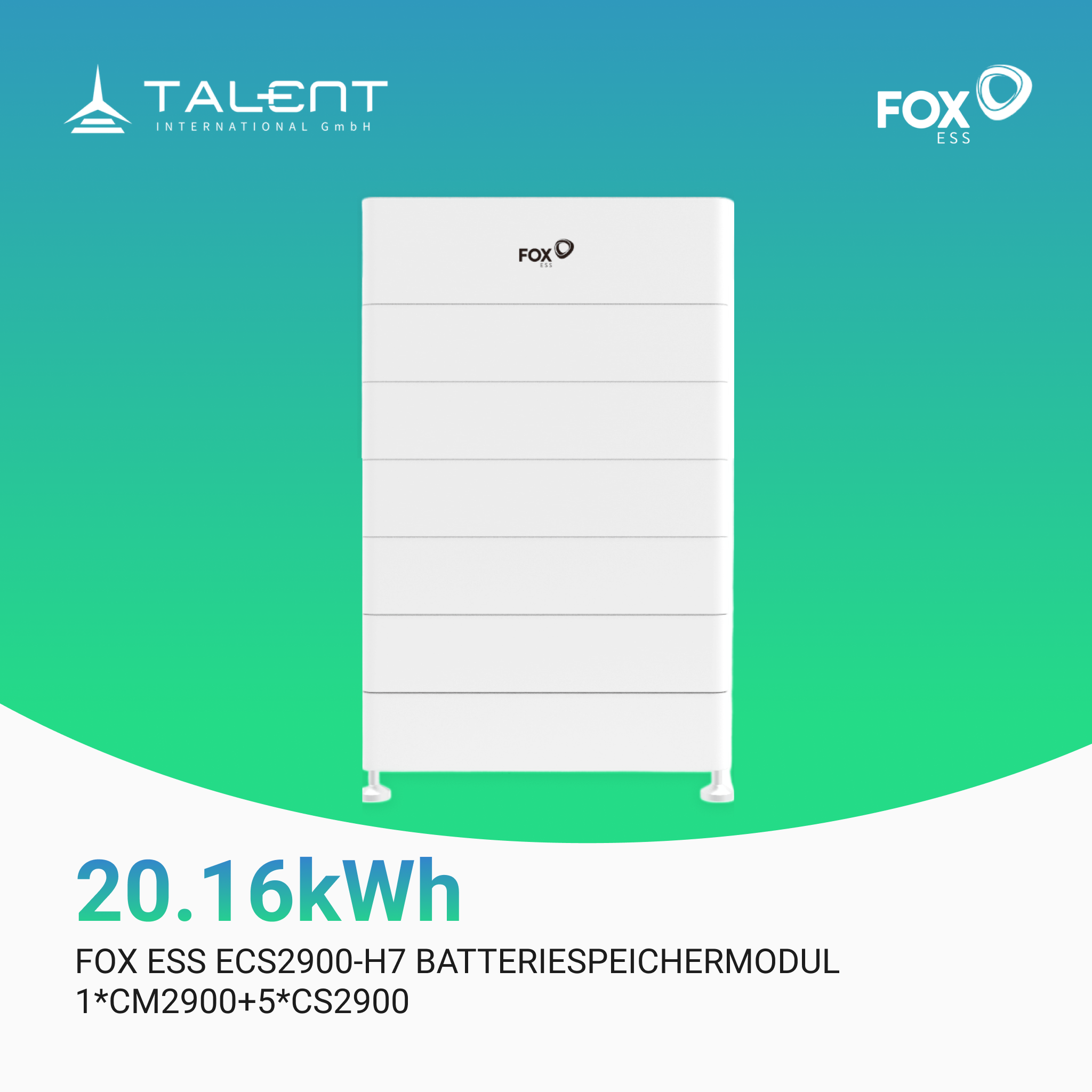 Fox ESS ECS2900-H2 bis H7 I von 5,76 kWh bis 20,16 kWh Batteriespeichersystem