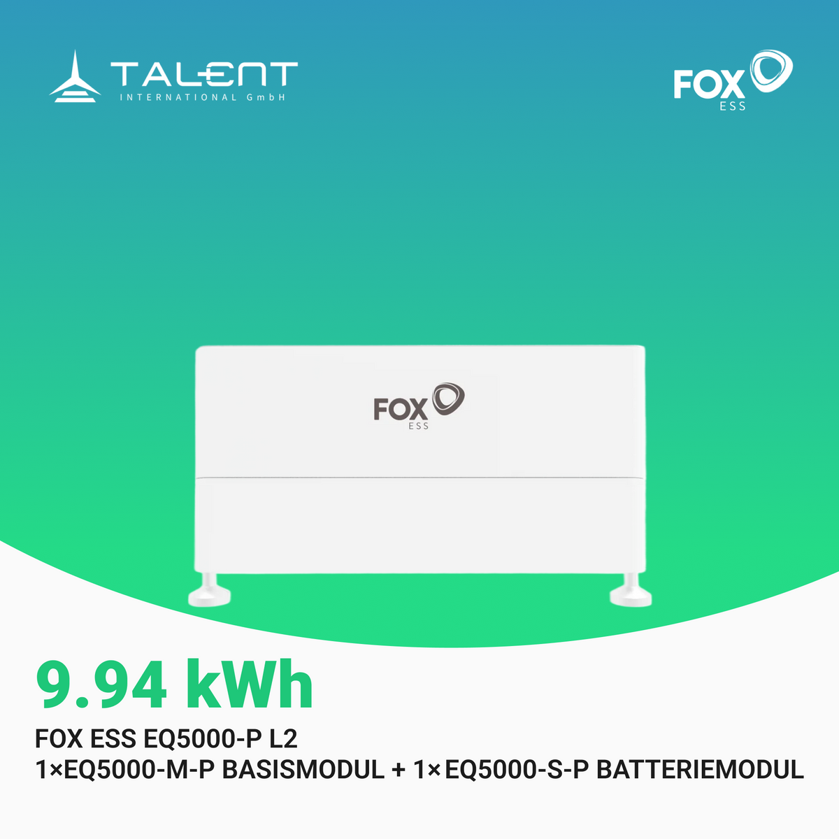 Fox ESS EQ5000-P L2 - L9 (9.94kWh - 44.73kWh) LFP Hochvolt Speichersysteme inkl. BMS *2026 Neue Version