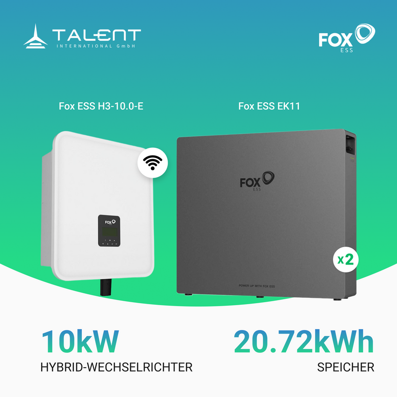 FoxESS H3 10kW Hybridwechselrichter mit Hochvoltspeicherbatterie 10/15/20kWh