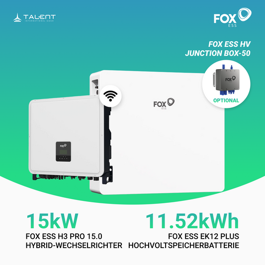 Fox ESS H3-Pro-20.0 20kW Hybridwechselrichter mit EK12 Hochvoltspeicherbatterie 11.52kWh