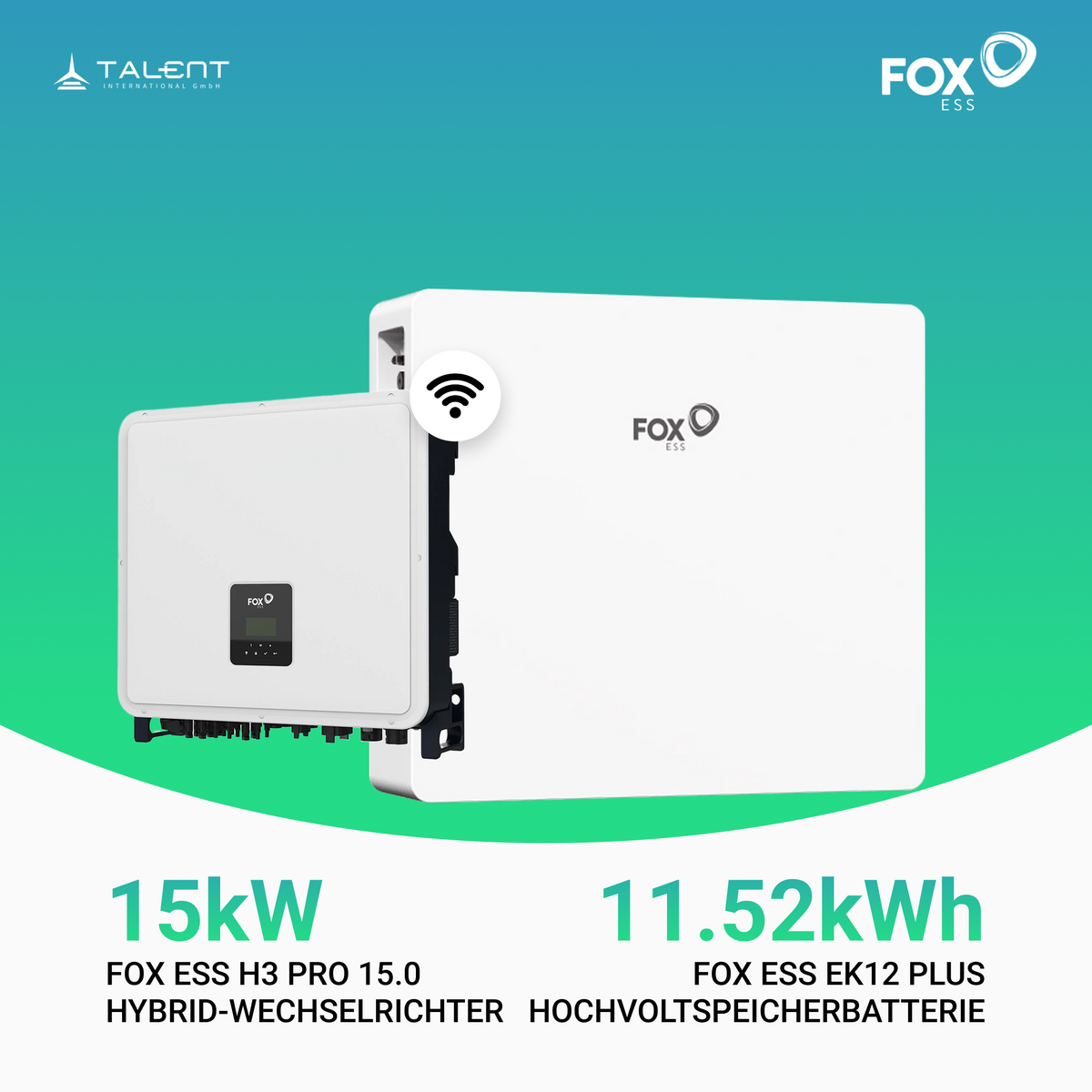 Fox ESS H3-Pro-20.0 20kW Hybridwechselrichter mit EK12 Hochvoltspeicherbatterie 11.52kWh