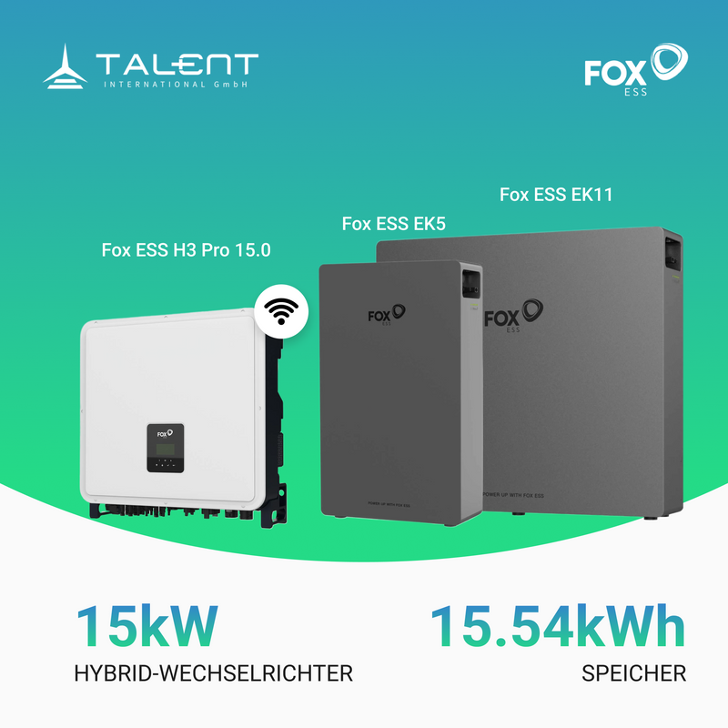 Fox ESS H3-Pro-15.0 15kW Hybridwechselrichter mit Hochvoltspeicherbatterie 10/15/20kWh