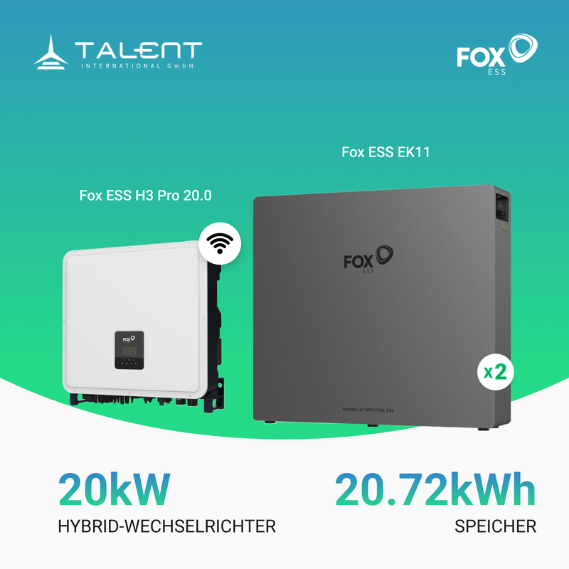 Fox ESS H3-Pro-20.0 20kW Hybridwechselrichter mit Hochvoltspeicherbatterie 10/15/20kWh