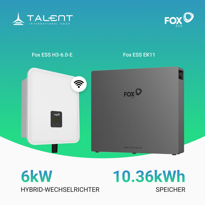 Fox ESS H3 6kW Hybridwechselrichter mit Hochvoltspeicherbatterie 5/10kWh