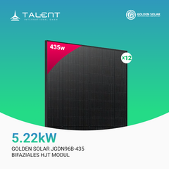 Golden Solar 435W JGDN96-435 HJT Bifacial Glas PV Modul Full Black